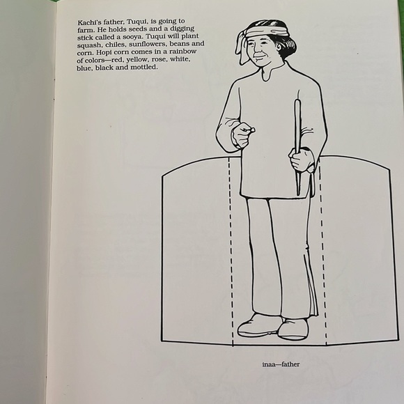 Kachi A Hopi Girl Paper Doll Book To Read, Color and Cut by Jan Mike - Picture 7 of 12